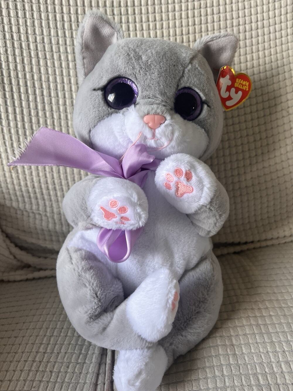 Ty Beanie Baby Bellies MORGAN the Cat Plush Stuffed Animal Toy 12”